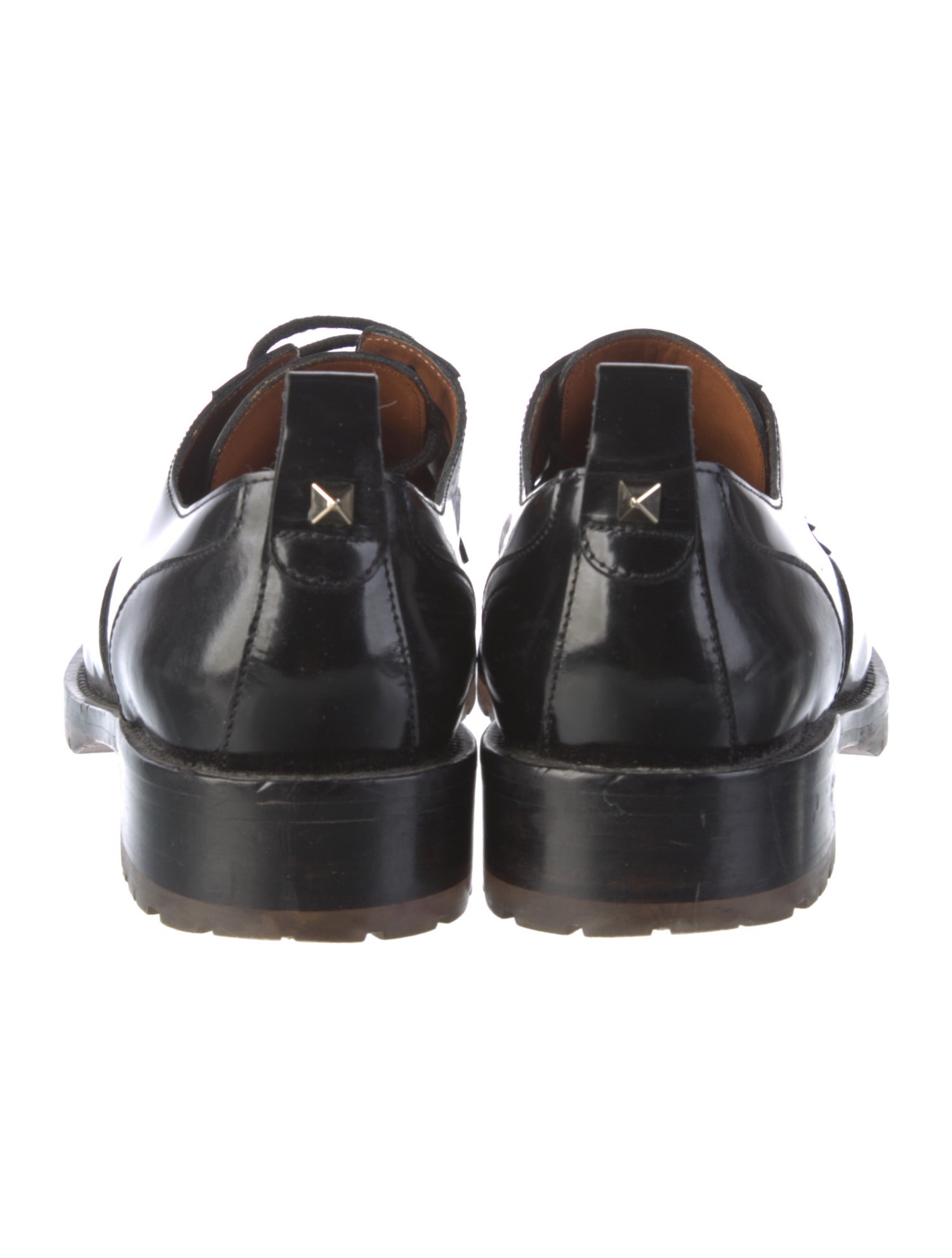 Valentino Rockstud Accents Patent Leather Oxfords